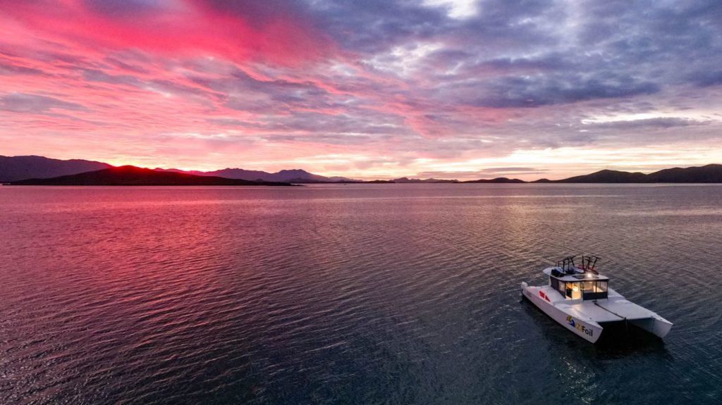 Magnifique coucher de soleil avec IZIFoil